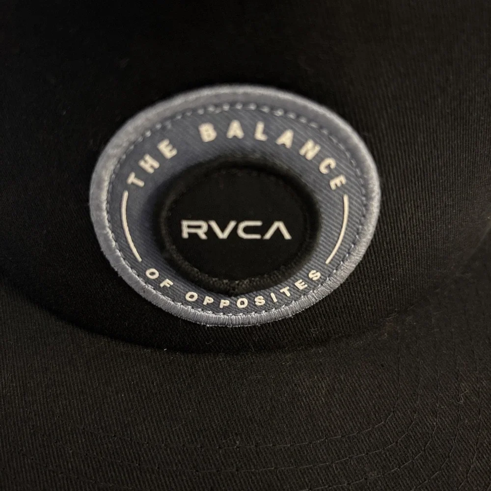 RVCA Mid Fit Black Mens Snapback Hat The‎ Balance Of Opposites